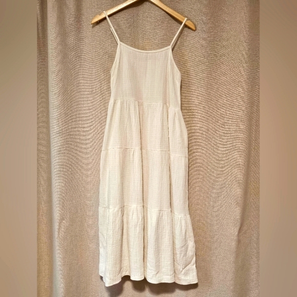 Little Lies Dresses & Skirts - LITTLE LIES URBAN OUTFITTERS Ivory Tiered Midi Dress Cottagecore Beach